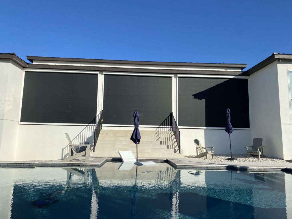 Outdoor Privacy Screen By Pool